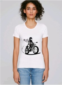 tee shirt femme moto blanc bio fair wear
